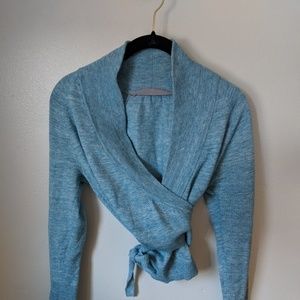 Teal Blue Athleta Wrap Sweater